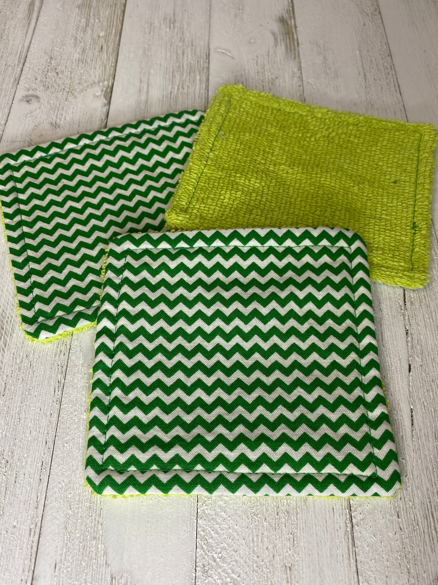 Lingettes lavables - Zigzag (RATINE DE COTON) - Paquet de 3