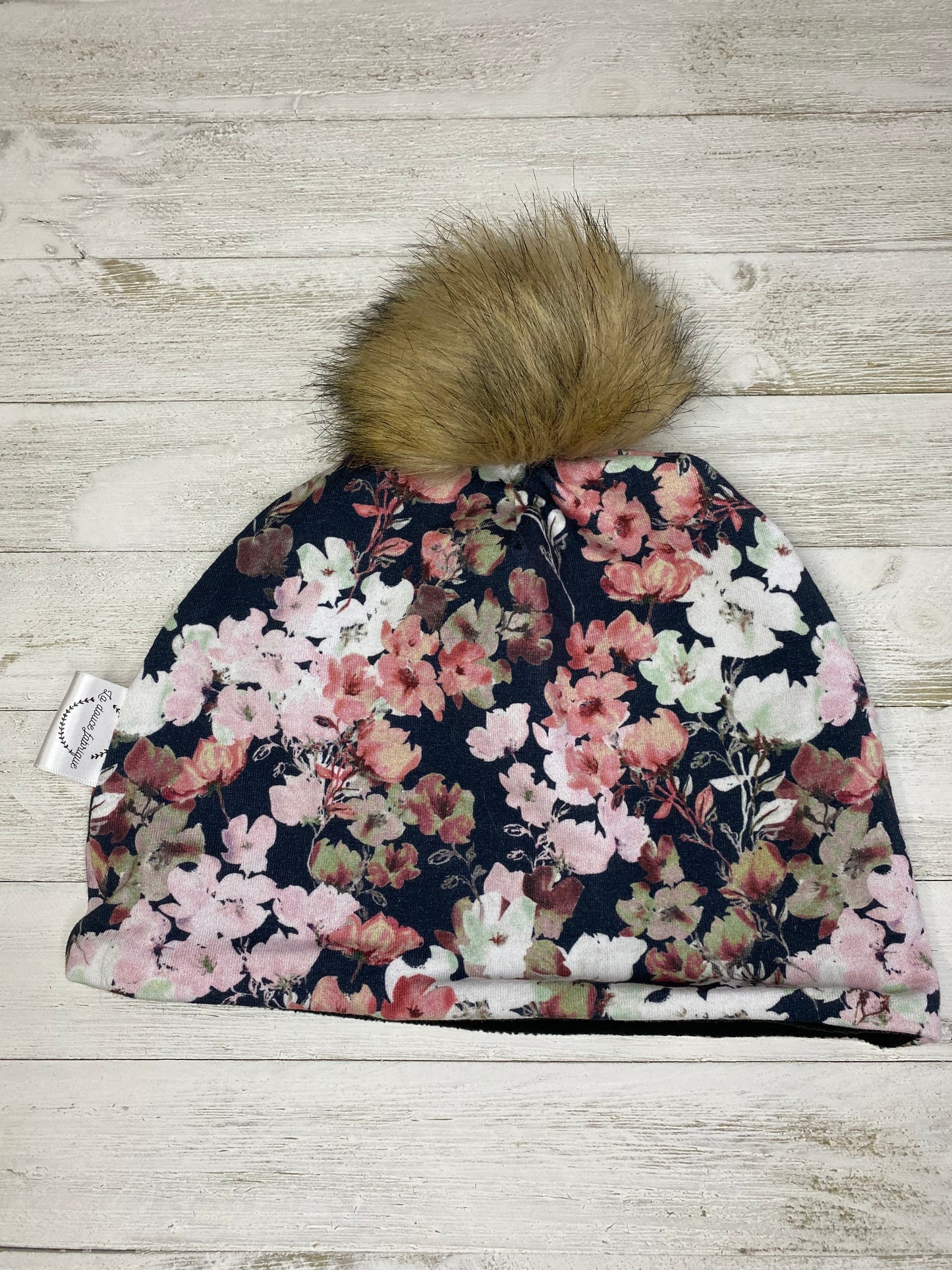 Tuque doublée en micro-polar - 8-12 ans - Fleur