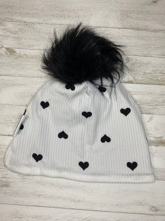 Tuque doublée en micro-polar -3-5 ans - Blanc coeur