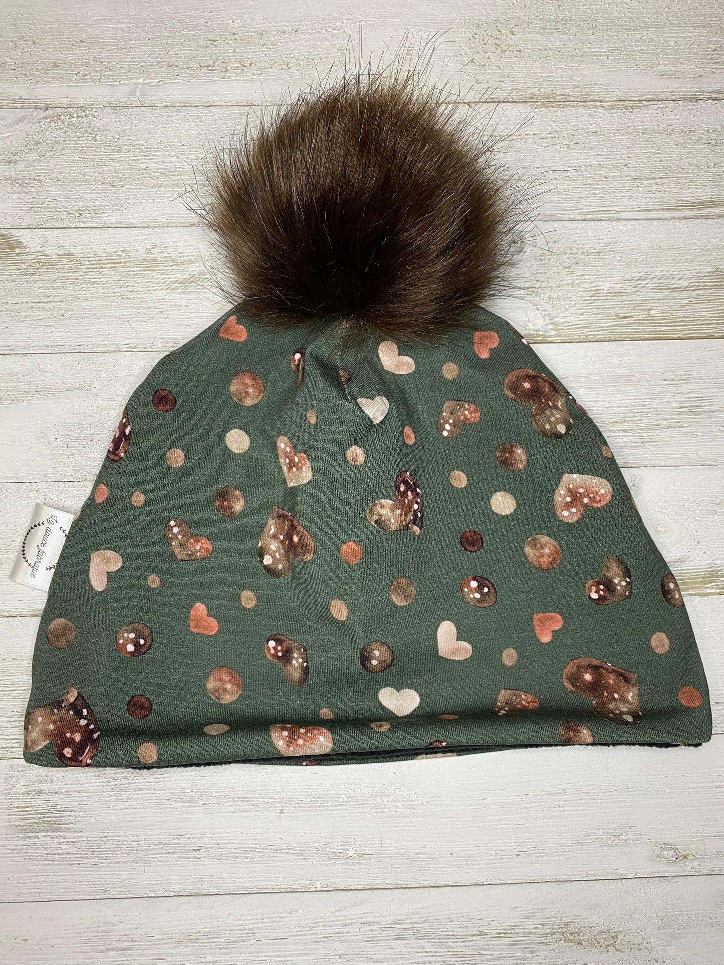 Tuque doublée en micro-polar - 5-8 ans - Coeur