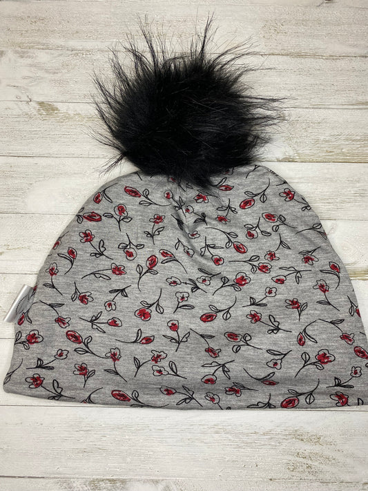 Tuque doublée en micro-polar - Adulte - Fleur