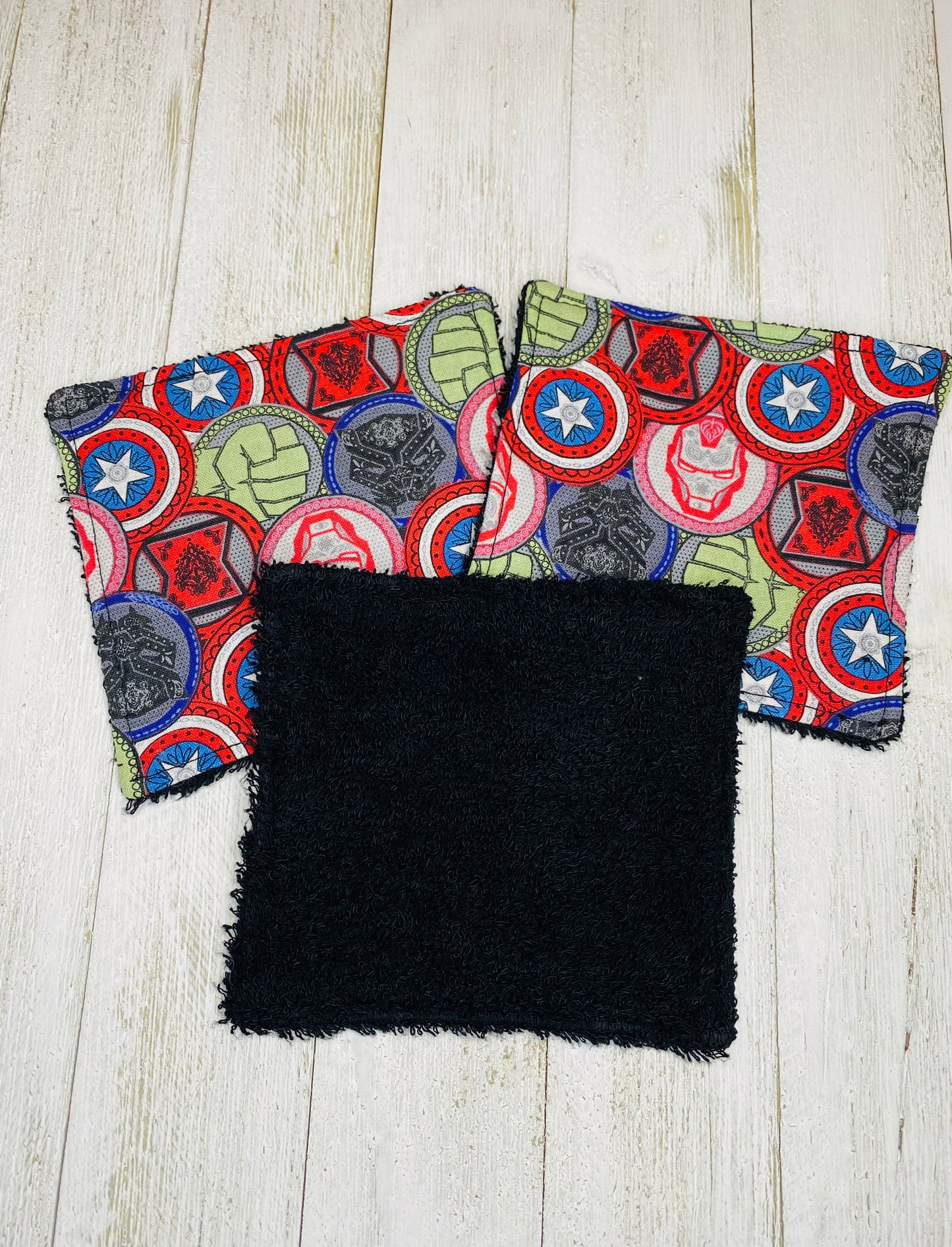 Lingettes lavables - Avengers (RATINE DE BAMBOU) - Paquet de 3